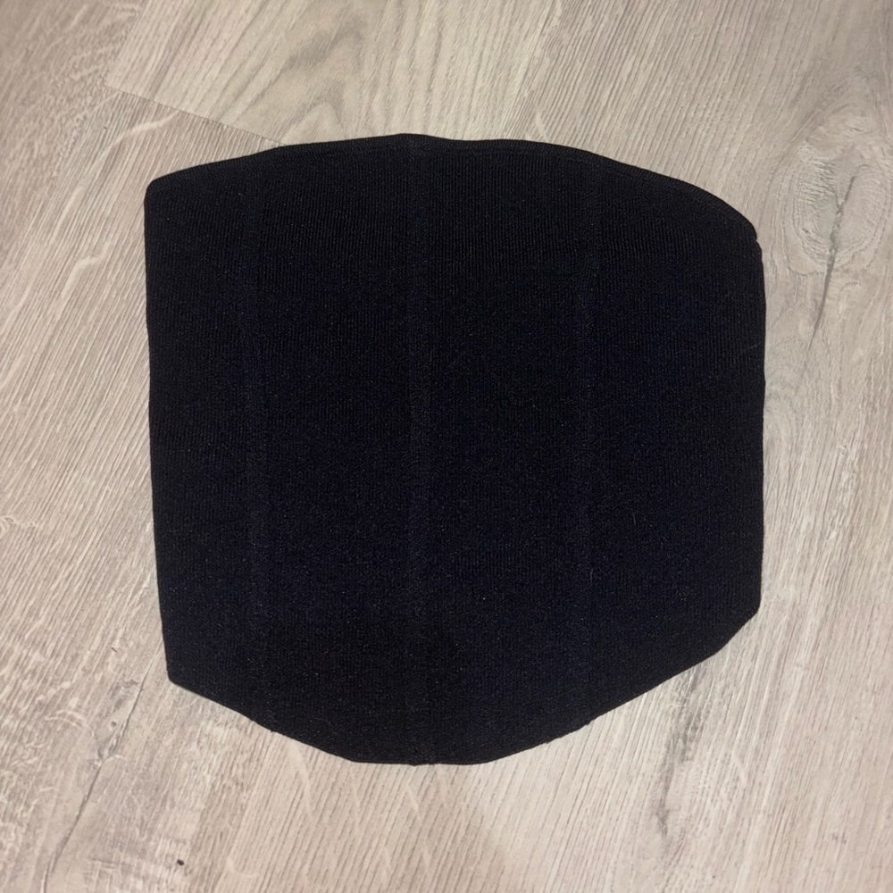 Black corset style tube top